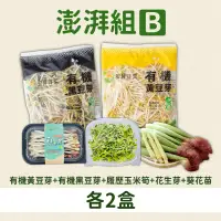 在飛比找台灣好農優惠-宏昇澎湃組B(有機黃豆芽X2+有機黑豆芽X2)+履歷玉米筍2