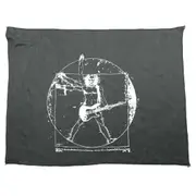 Leonardo Guitar Music White - Funny Novelty Soft Sport Microfiber Towel