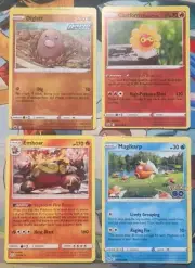 Mixed Lot Of 4! Emboar CRIMP/Castform - Magikarp - Diglett - MISCUT/FOIL Pokémon