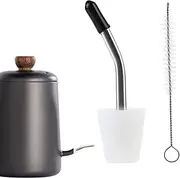 Pot Pour Spout | Liquor Pour Spout with Cleaning Brush,Versatile Kettle Attachments for Water Hot Chocolate Tea Liquor Beverage Drinks