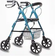 Walker,Super Lightweight Rollator Braking Lightweight Rollator Walker Seat Brakes 6 Inch Wheels Easily Adjustable Walker Walker Seat Arms Little Surprise