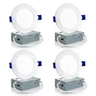 4 Pack 4 Inch LED Recessed Ceiling Light with Junction Box, 3000K/4000K/5000K...