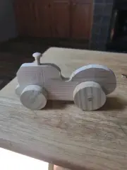 Hand Made Wooden Tractor By My 11 Yr Old Son