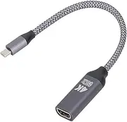 Roczential USB C to HDMI Adapter 4K@60Hz Thunderbolt 3/DP 1.2 Compatible for MacBook Pro/Air iPad Pro Dell XPS Galaxy S22/S21 Surface Plug & Play Mirror/Extend Mode