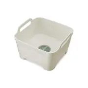 Joseph & Joseph Wash & Drain 31cm Washing-Up Bowl Container Light Stone/Sage