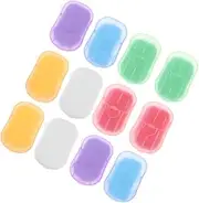 Yardwe Travel Essential 12 Pack Soap Sheets Compact Portable Hand Wash Sheets Pp Material Safe Easy for Camping Hiking
