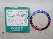 New Original Rolex GMT-Master 1675 Pepsi Bezel Insert 1980 never used