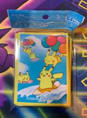 Pokemon Center Japan Card Sleeves - Flying & Surfing Pikachu 64 Count - NEW