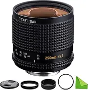 TTArtisan 250mm F5.6 Reflex M42 Mount Full Frame Manual Telephoto Doughnut Bokeh Lens Compatible with M42 Mount Cameras with Lens Hood/Lens Filter