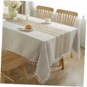 Tablecloths for Rectangle Rectangle/oblong 55''x70'',4-6 Seats A-striped Brown