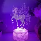 Personalised Unicorn Lamp Nursery Room decor Night Light Custom Birthday
