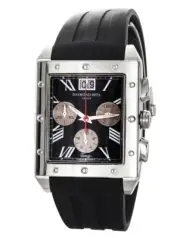 Raymond Weil 4881 Tango Black Dial Stainless Steel Rubber Mens Watch