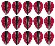 5 New Sets Harrows Quantum X Pear Dart Flights - Ships w/ Tracking - Red