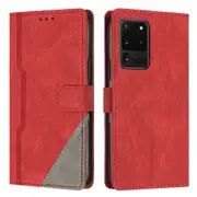 Clasp Case with Flip Wallet Stand Function Cover for Samsung S20 Ultra - Red