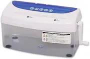 Iris Ohyama Hand Shredder Home Desktop CD/DVD/Card Shredding Cross Cut Dust Bin 3.2L Compact H1ME Blue/White