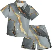 [Caihoyu] Toddler Baby Boy Short Sleeve Button Down Tops + Shorts Set Toddler Kids Baby Boys Infant Little Boy Gift