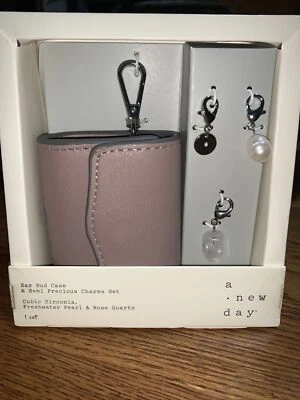 A New Day , Ear Bud Case & Semi Precious Charms Set (NEW)