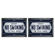 2PK Nostalgic Art Sorry, No Smoking Colour Printed Fridge Rectangle Magnet 6x8cm