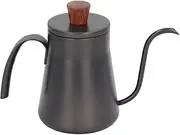 Pour Over Kettle Gooseneck Spout Coffee Tea Pot, Stainless Steel Coffee Drip Kettle, Efficient Thin Mouth Pour Over Coffee Pot with Lid and Ergonomic Walnut Handle, 400ml