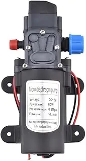 60W 12V 80PSI Water Pump High Pressure 5L/Min Self-Priming Caravan Camping Boat