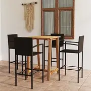 Patio Furniture Sets 5 Piece Garden Bar Set Brown