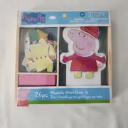 Peppa Pig 26pc Magnetic Wood Dress Up and extras