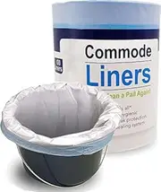 SaniCare Commode Liners - Pack of 100 Disposable Commode Liners - Fits All Standard Bedside Commodes - Eliminates Odors - Never Clean A Pail Again