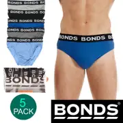 Bonds 5 Pack Mens Assorted Colour Cotton Hipster Briefs Comfy Undies Underwear