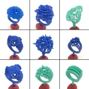 9PC Ring Lost Wax Casting Molds Vulcanizer - Owl & Deep Forest Design WRB295 NEW