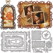 Irregular Label Frame Cutting Dies for Card Making Metal Die Cuts Bookmark Frame