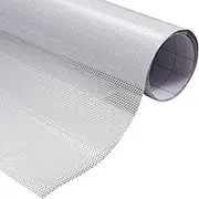 JSCARLIFE White Perforated Vinyl Window Film, Mesh Stickers Room Privacy Window Stickers One Way Vision Window Film Privacy Film for Office Glass Door Sticker Decoration (50CMX120CM)