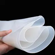 Thin Silicone Rubber Sheet Heat Resistant Gaskets Panel DIY Material Model Craft Pads, Seals,1mm Thick 300x300mm(12"x12") (Clear White)