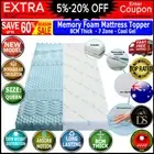 Giselle Bedding Cool Gel 7 zone Memory Foam Mattress Topper Bamboo Cover 8cm Q