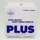 Plus Zero Waste Body Wash Sheets Coconut Jasmine 10 Count