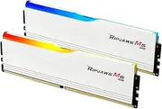 G.SKILL Ripjaws M5 RGB Series (Intel XMP 3.0) DDR5 RAM 64GB (2x32GB) 6000MT/s CL30-40-40-96 1.40V Desktop Computer Memory UDIMM - Matte White (F5-6000J3040G32GX2-RM5RW)