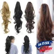 Tail Hair Claw Human Clip On Wig Piece Thick In Extensions Ponytail Hair Pony