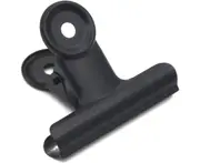 10 Pack Black Binder Paper Clips / Metal Hinge Clip File Clamps for Crafts, Food Bags, Drawings, Photos at Home Kitchen & Office Useage