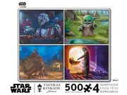 Thomas Kinkade Star Wars Mandalorian 4-in-1 Jigsaw Puzzle, 500pc