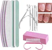 Nail Clippers Set, Pedicure, Manicure Tool - Nail Care Kit 100/180 1 Piece Manicure Tool | Nail Tools Include Nail Cuticle Nipper, Female Triangle Cuticle Stripper