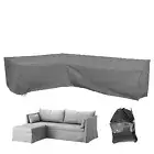 Patio L Shape Sofa Cover Sectional Waterproof Corner Sofa Cover Outdoor Dust-...