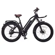ET.Cycle T1000 Fat Trekking Step-thru E-Bike, 48V 21Ah, 1008Wh, Hydraulic Brakes [Matt Black]