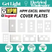 HPM Excel WHITE COVER PLATES - Light Switche's and GPO Cover Plates - Matt White