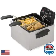 Presto 05466 Stainless Steel Dual Basket Pro Fry Immersion Element Deep Fryer