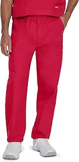 [Landau] Essentials Relaxed Fit 7-Pocket Elastic Cargo Scrub Pants for Men 8555