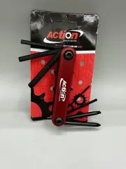 Action Bicycle Goods Metric Folding Multi-Tool Allen Hex Wrench 2-6mm