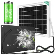 Solar Powered Fan with Timer & 15000mAh Battery, 25W Efficient Solar Exhaust ...