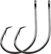 Circle Hooks Fishing,60pcs/100pcs High Carbon Steel Saltwater Fishing Hooks in-Line Straight Eye Octopus Hook Suicide Bait Jig Hooks