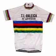 Retro TI RALEIGH Cycling Jersey Cycling Short Sleeve Jersey Bicycle Jerseys