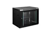 9U Network Server Cabinet Rack Wall Mount Data Enclosure Case 19 Inch Deep with Locking Glass Door Removable Side Panels for IT Computer Equipment