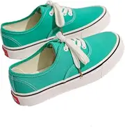 [nichangyuyi] Solid Color Casual Canvas Women's Shoes Autumn Versatile Trend Couple Sports Skateboard Flat Shoes, Green, 9